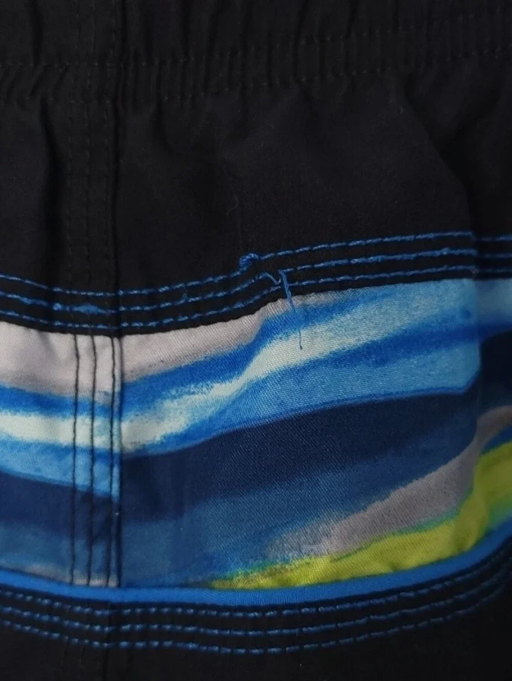 Nike Dri Fit Black Blue Swim Trunks Mens Size XL Inner Mesh